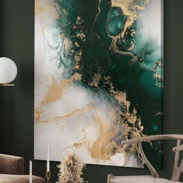 تابلوه جداري مودرن ذهبي