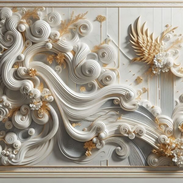 تابلوه جداري مودرن ذهبي