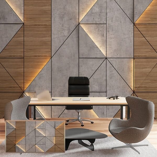 تابلوه جداري مودرن ذهبي